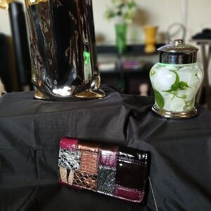 Multicolor Patchwork Leather Wallet